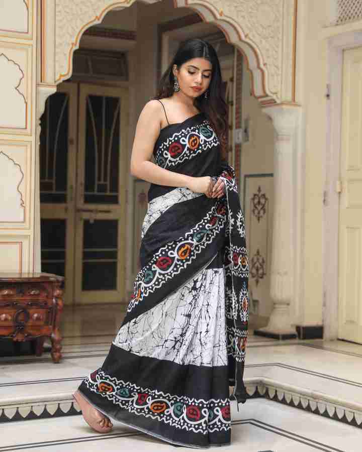 Buy Sanganeri Print Blocked Printed Color Block Dyed Floral