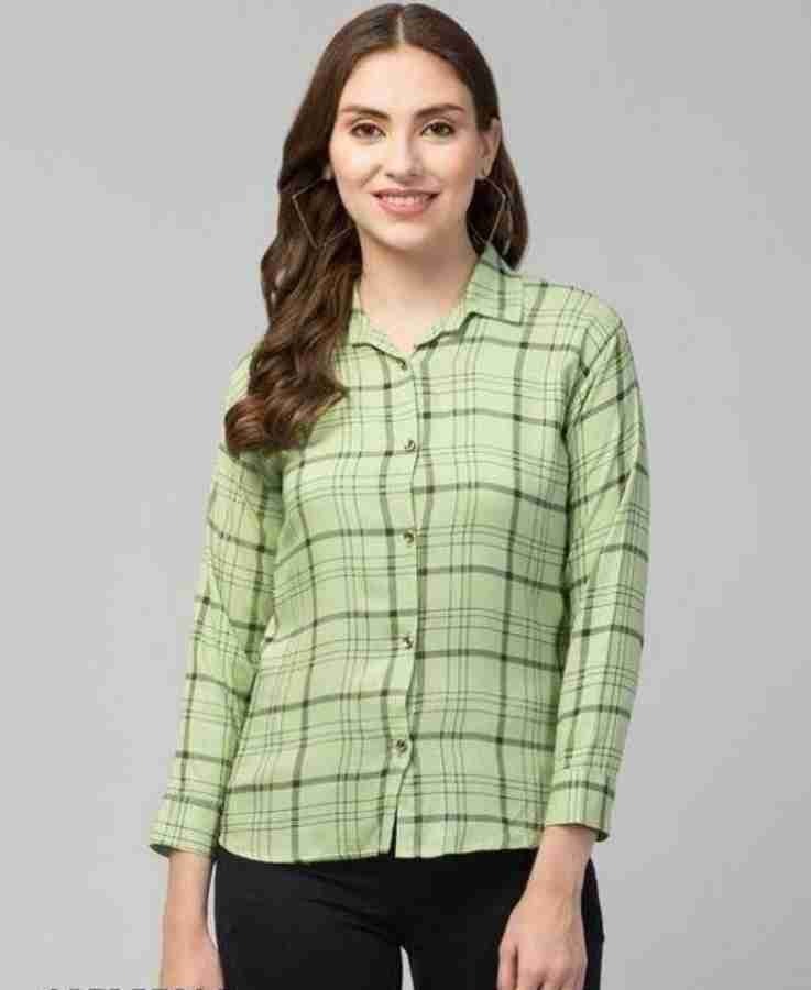 TEEYAL Women Checkered Casual Green Shirt Buy TEEYAL Women Checkered Casual Green Shirt Online at Best Prices in India Flipkart