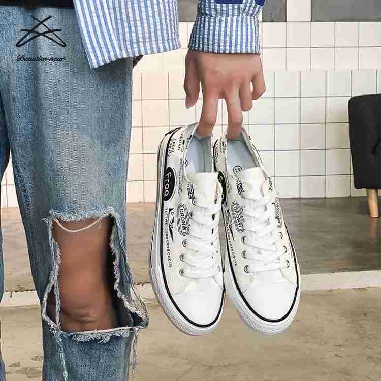 White converse sneakers men on sale