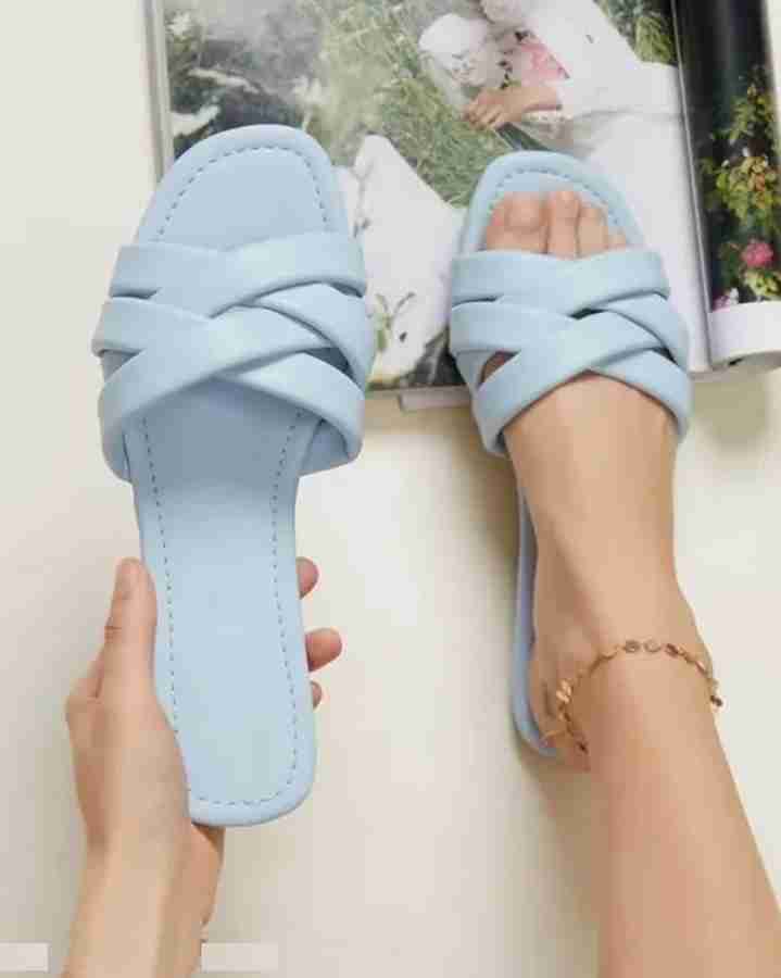 Girls blue sandals store