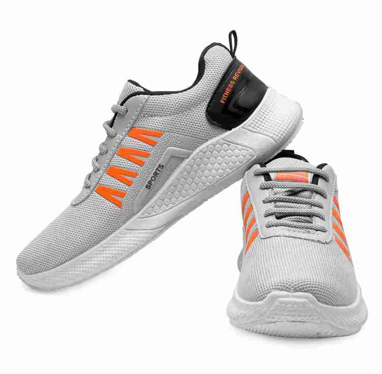 Grey and orange mens shoes new arrivals