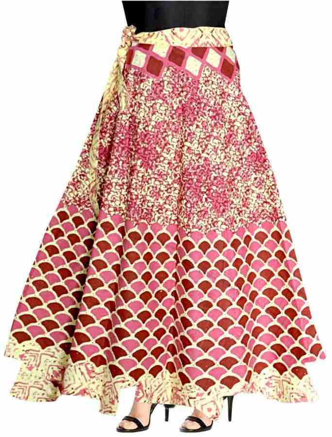 Cotton wrap around skirt online store