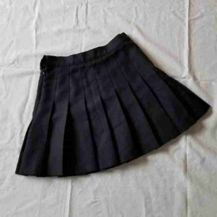 THE MD FASHION Solid Women Pleated Black Skirt - Buy THE MD FASHION Solid  Women Pleated Black Skirt Online at Best Prices in India