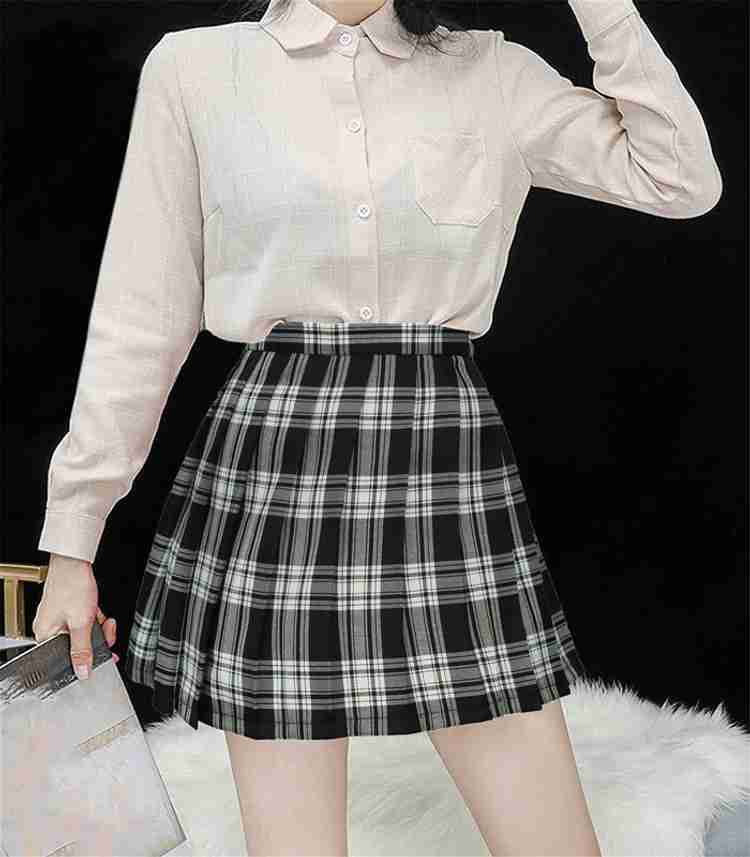 UTF Checkered Women Pleated Blue Skirt Buy UTF Checkered Women Pleated Blue Skirt Online at Best Prices in India Flipkart
