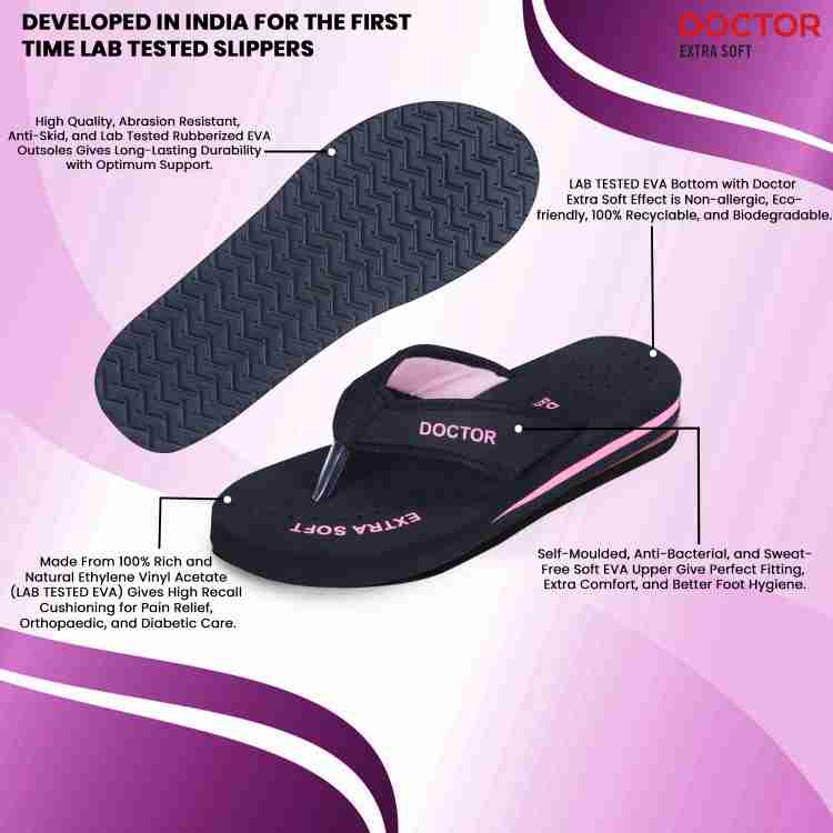 DOCTOR EXTRA SOFT Women Doctor Slippers for Women Orthopedic Diabetic Pregnancy Dr Chappals House D 22 Flip Flops
