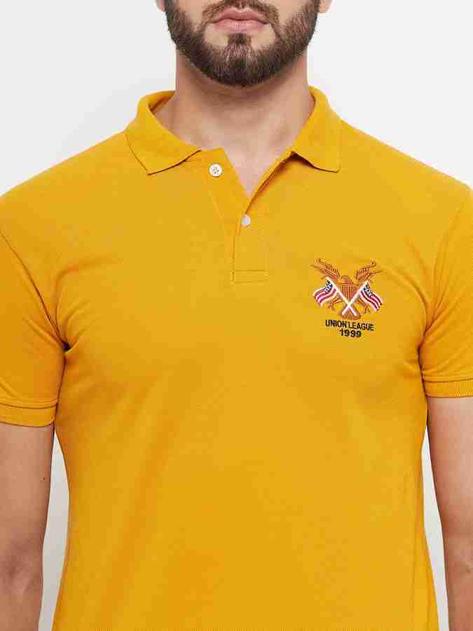 RELANE Solid Men Polo Neck Gold T Shirt Buy RELANE Solid Men Polo Neck Gold T Shirt Online at Best Prices in India Flipkart