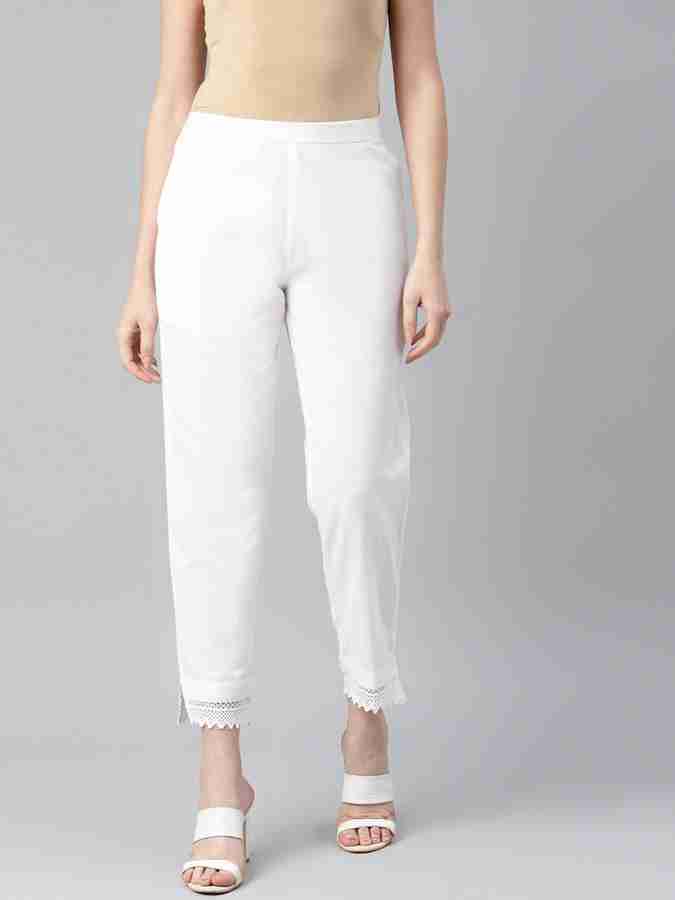 Women's white store trousers