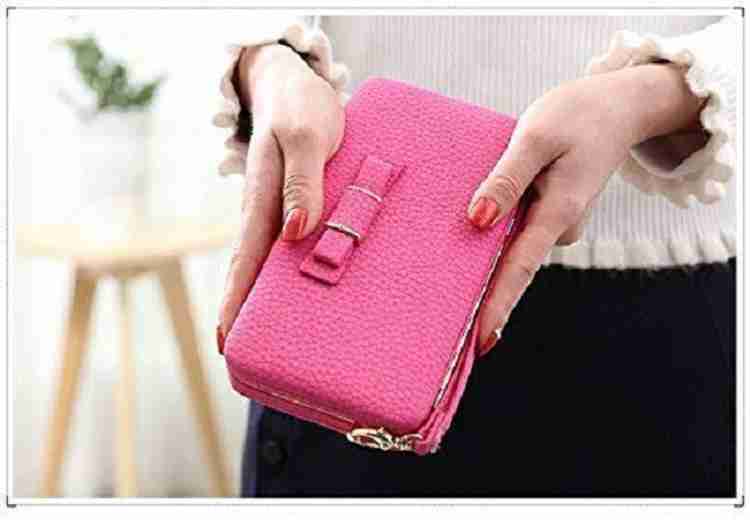 BANQLYN Women Casual Pink Artificial Leather Wallet Pink Price in India Flipkart