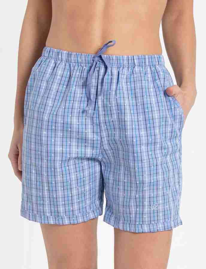 JOCKEY Checkered Women Light Blue Boxer Shorts Buy JOCKEY Checkered Women Light Blue Boxer Shorts Online at Best Prices in India Flipkart