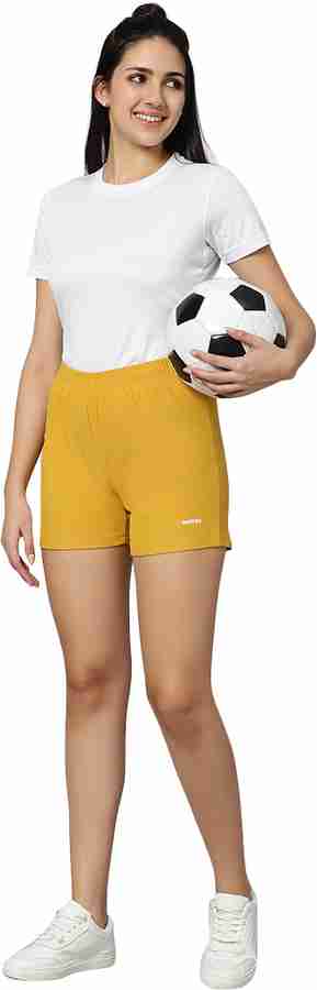 Yellow gym shorts womens discount