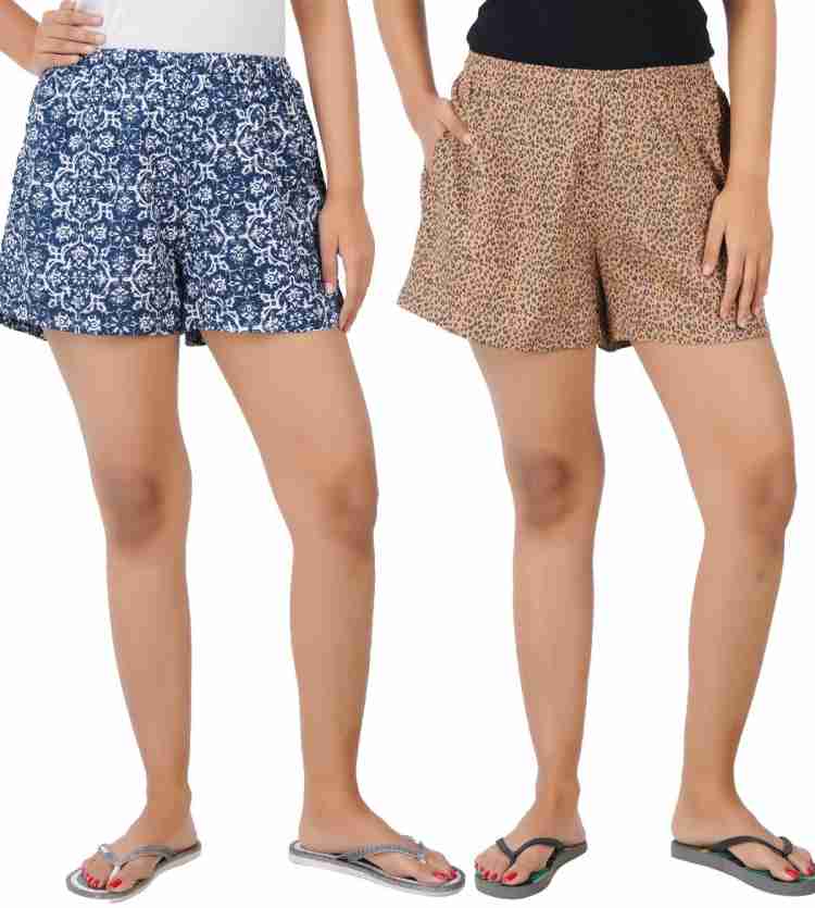 BLUE TYGA Printed Women Multicolor Boxer Shorts - Buy BLUE TYGA Printed  Women Multicolor Boxer Shorts Online at Best Prices in India