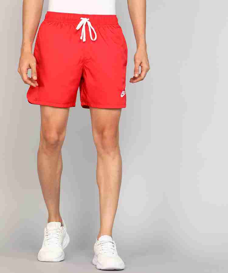NIKE Solid Men Red Sports Shorts Buy NIKE Solid Men Red Sports