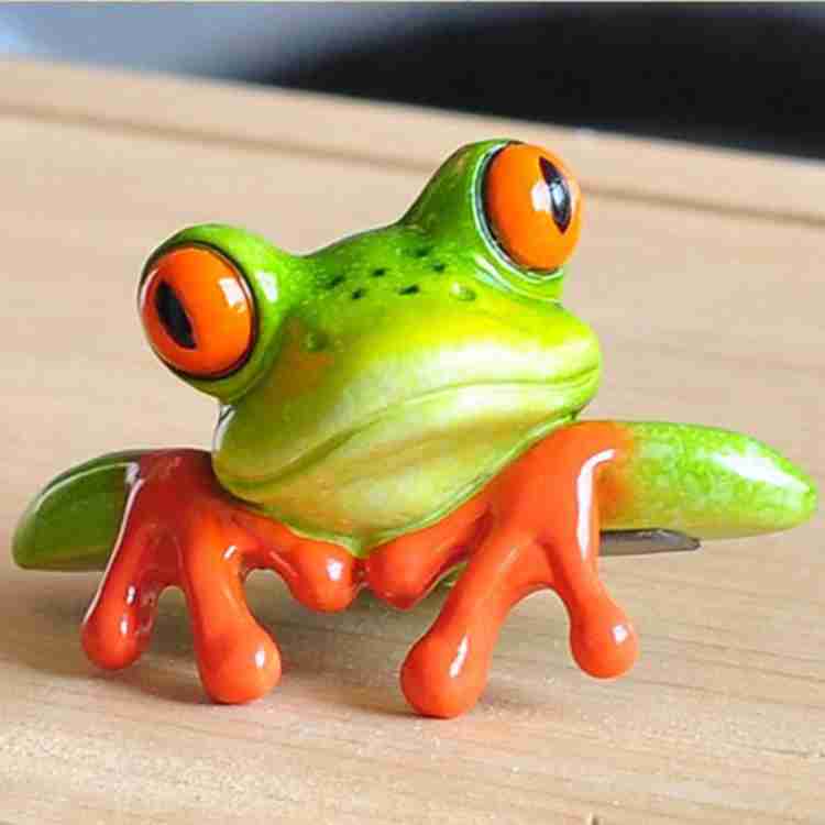 BNF Resin Creative 3D Craft Frog Figurine Office Desk Computer