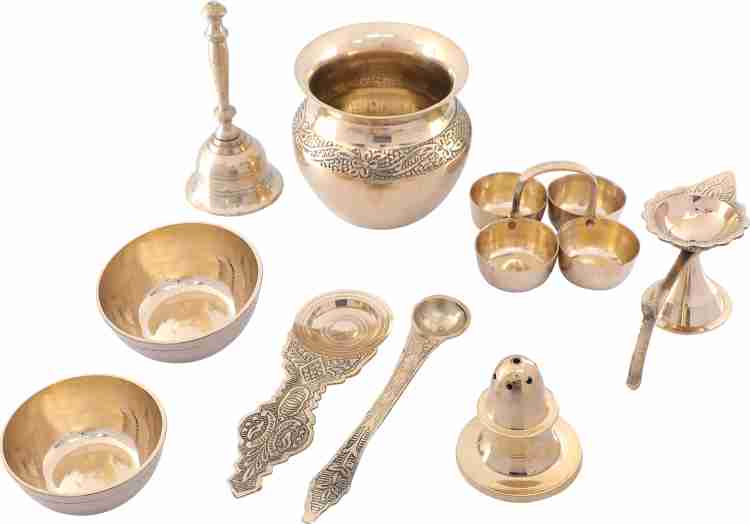 Brass Pooja Thali Multiple compartments – poojagallery