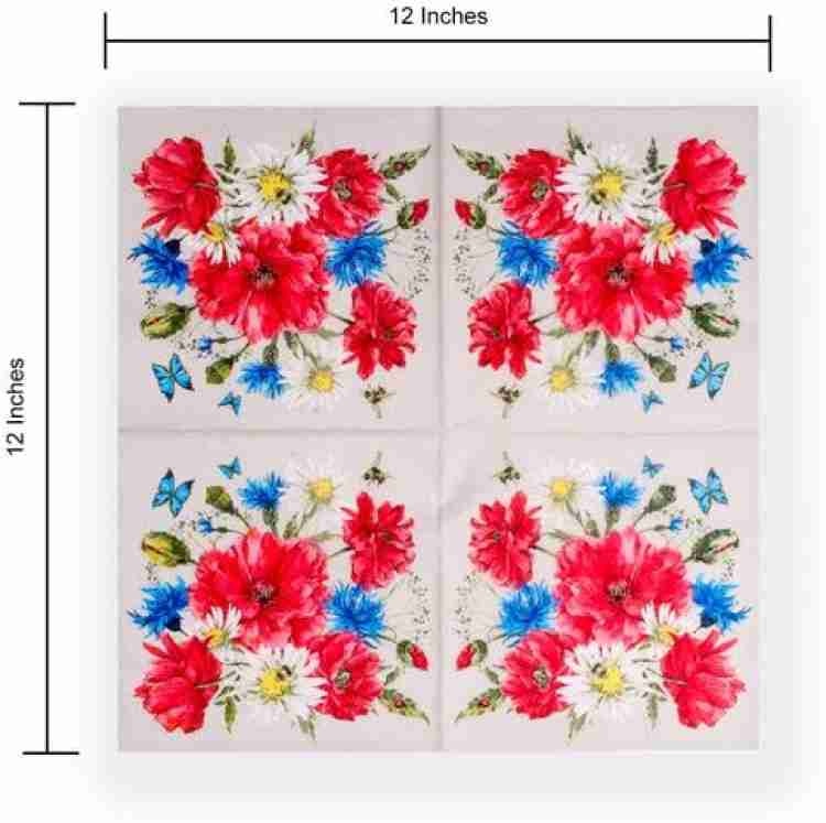 ITSY Bitsy Decoupage Napkin Wildflower Bouquet 13 X 13inch 3PLY 