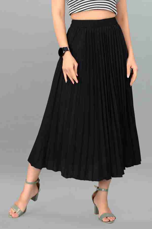  Black Pleated Skirt