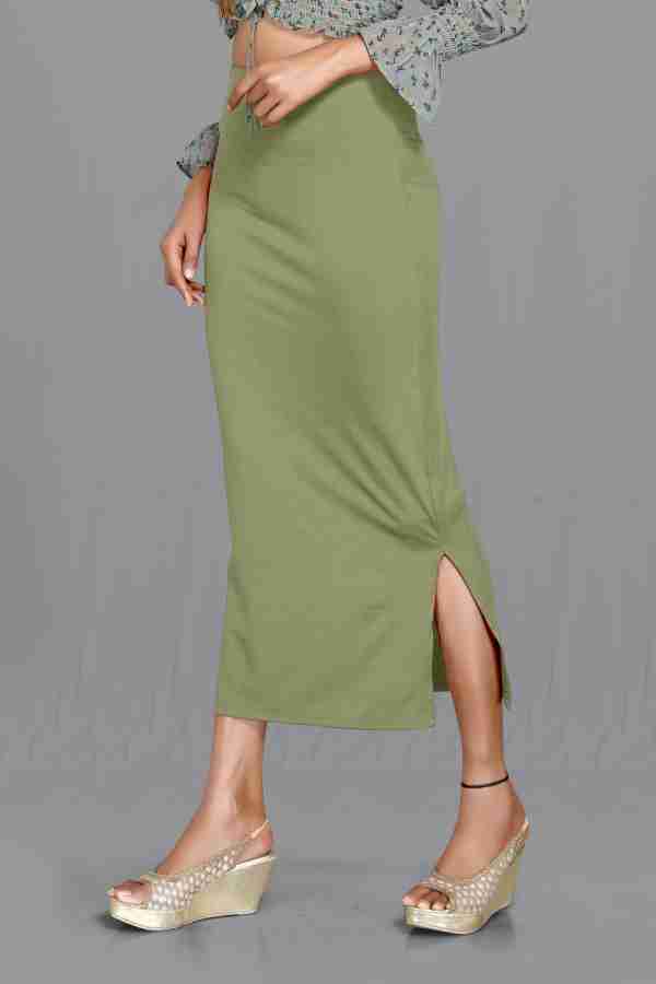 Polyester Spandex Women Olive Green Saree Shapewear at Rs 180