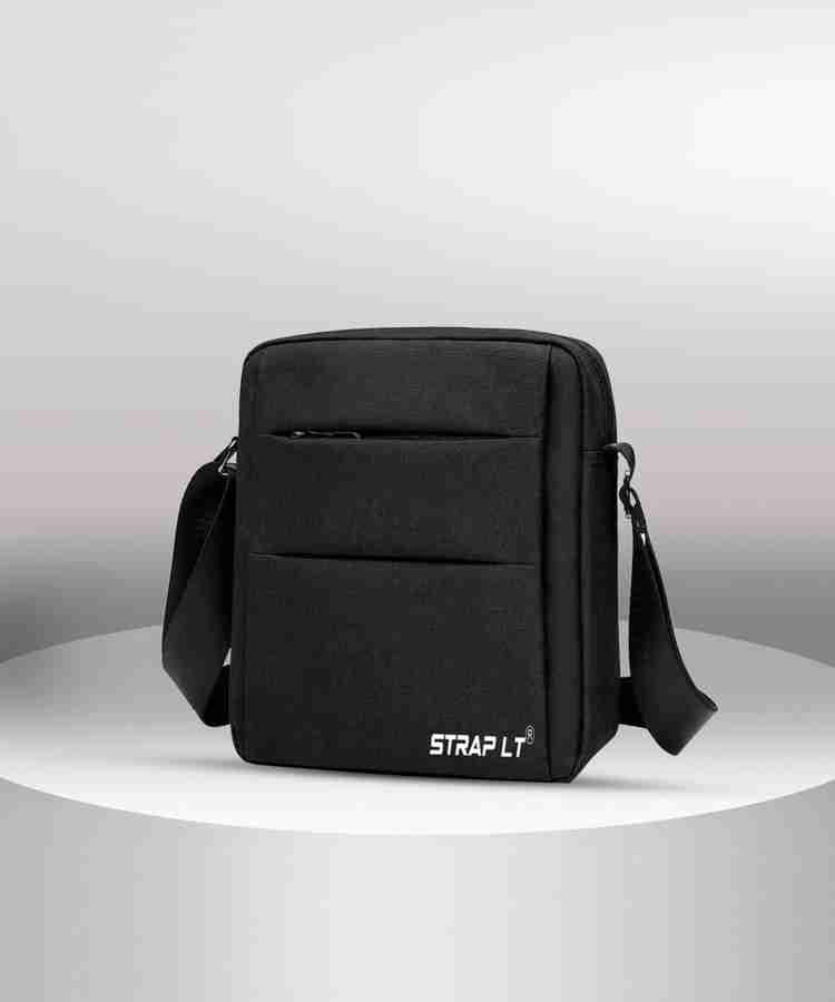 Straplt Black Sling Bag Cross Body Messenger Shoulder Sling Bag for Men Women Messenger Bag Black Price in India Flipkart