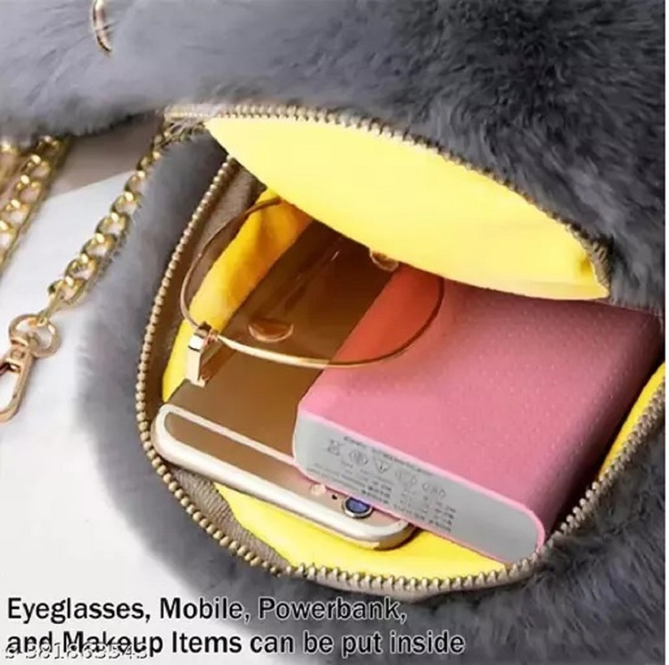 fluffy sling bag