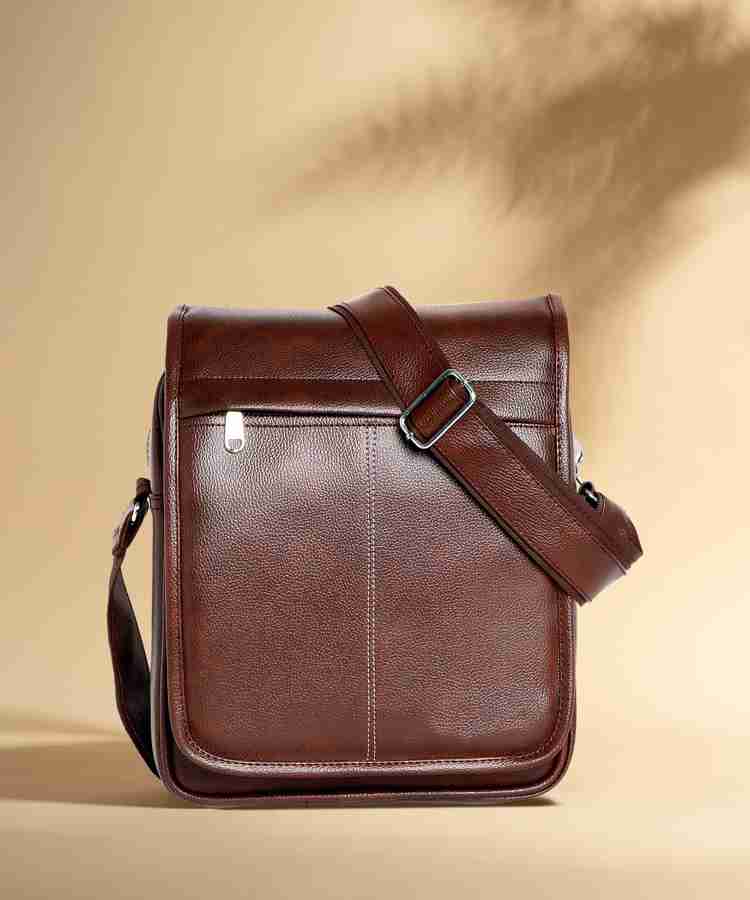 Alison Brown Messenger Bag Messenger Bag for Men Brown Price in India Flipkart