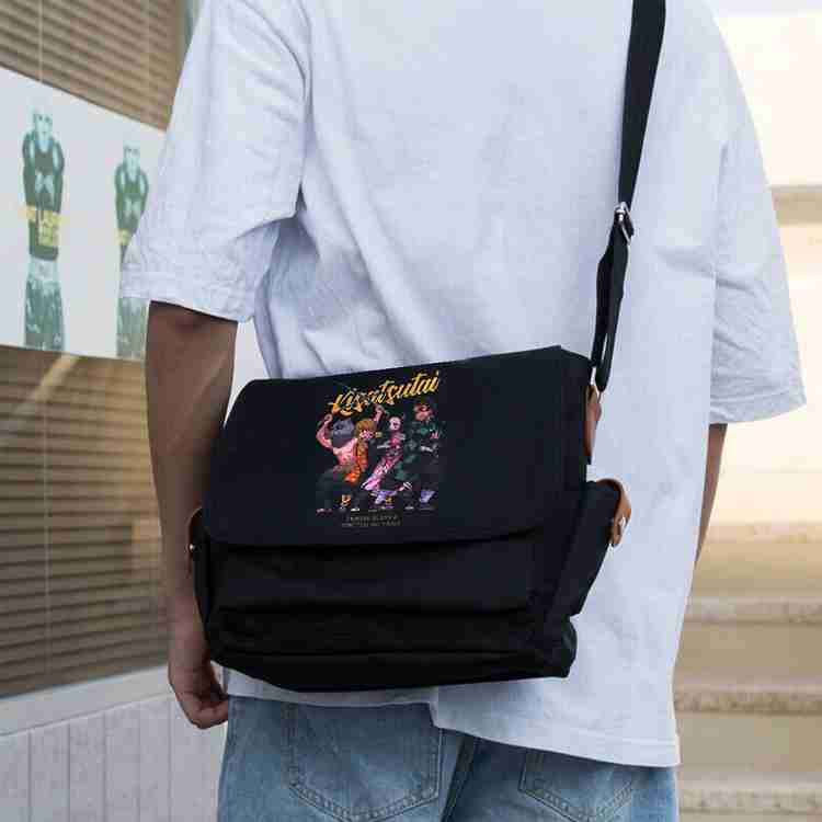 HANNEA Multicolor Sling Bag Sling Bag for Men Women Anime Demon Slayer Print Satchel Bag Multicolor Price in India Flipkart