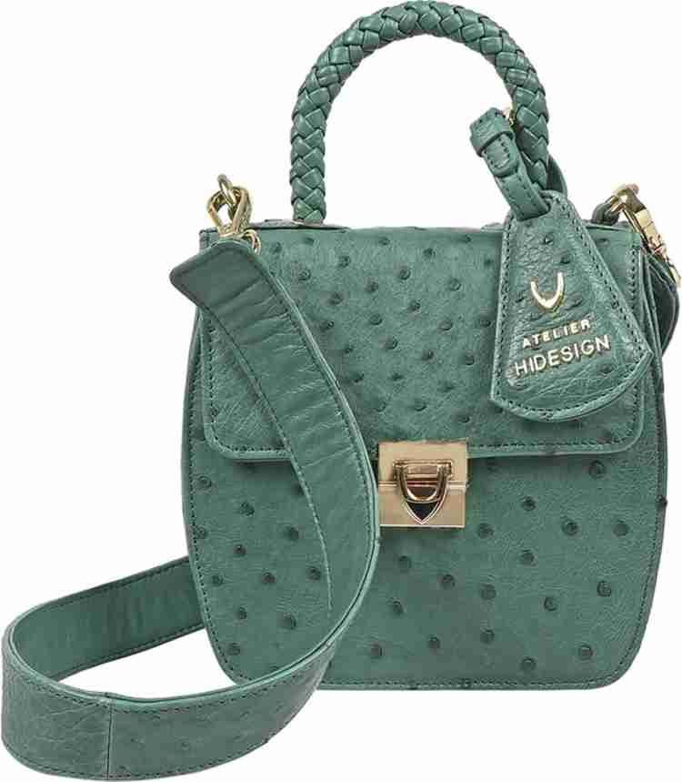 Buy HIDESIGN Women Green Sling Bag Green Online @ Best Price in India