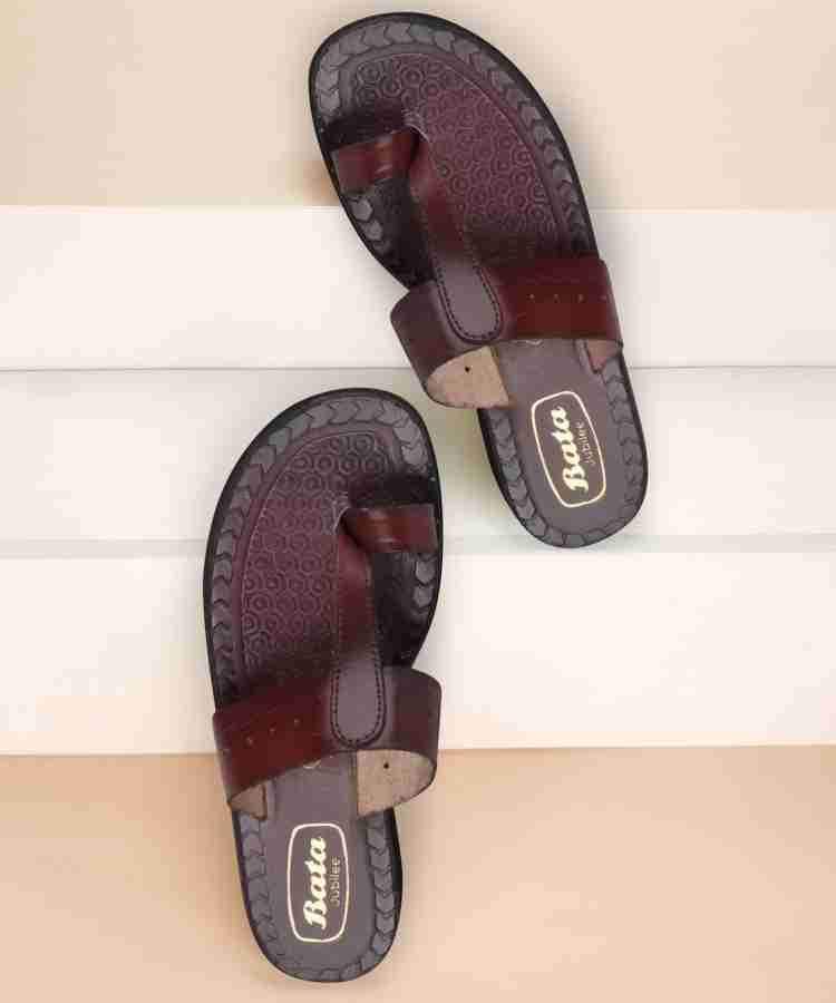 Bata leather chappals hot sale for mens