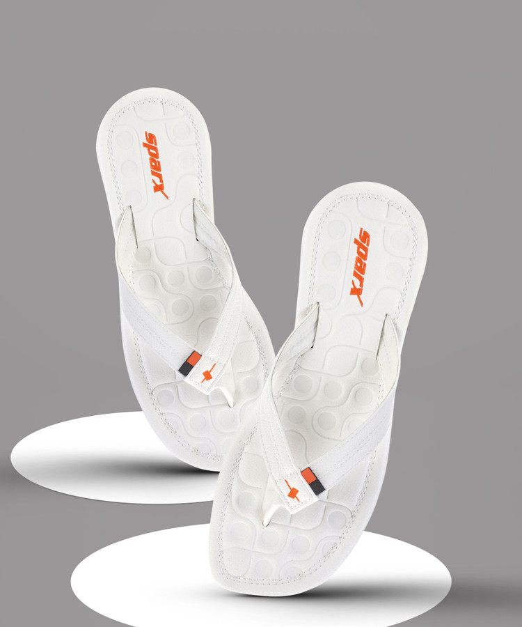 Sparx white chappal outlet