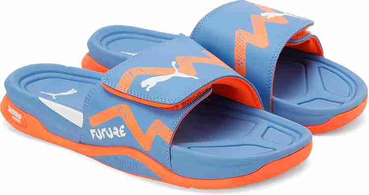 Puma blue slide best sale flip flop