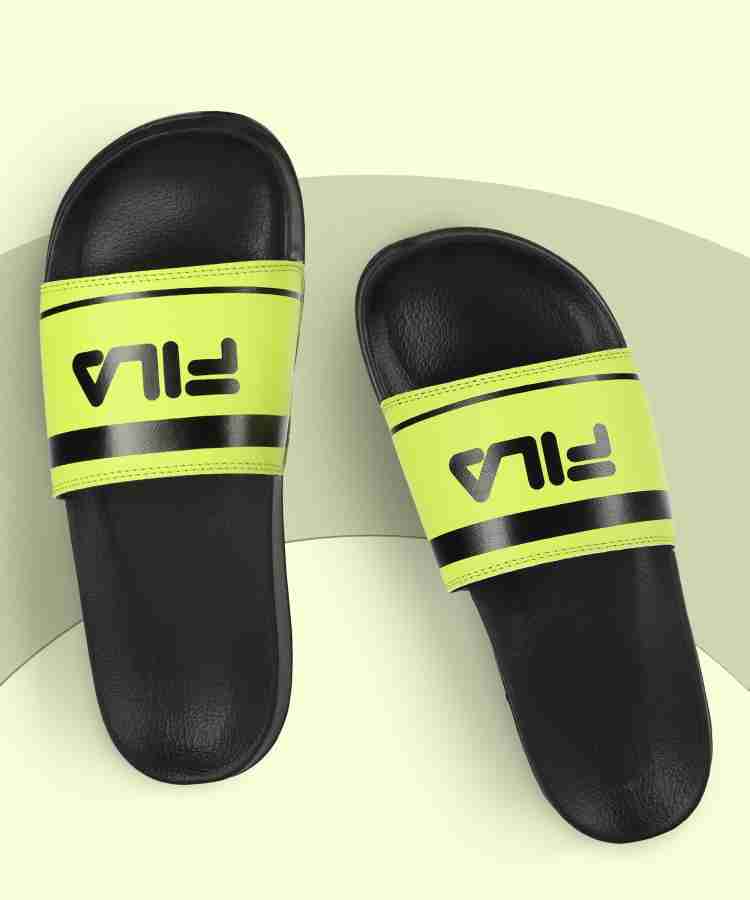 Green fila slides best sale