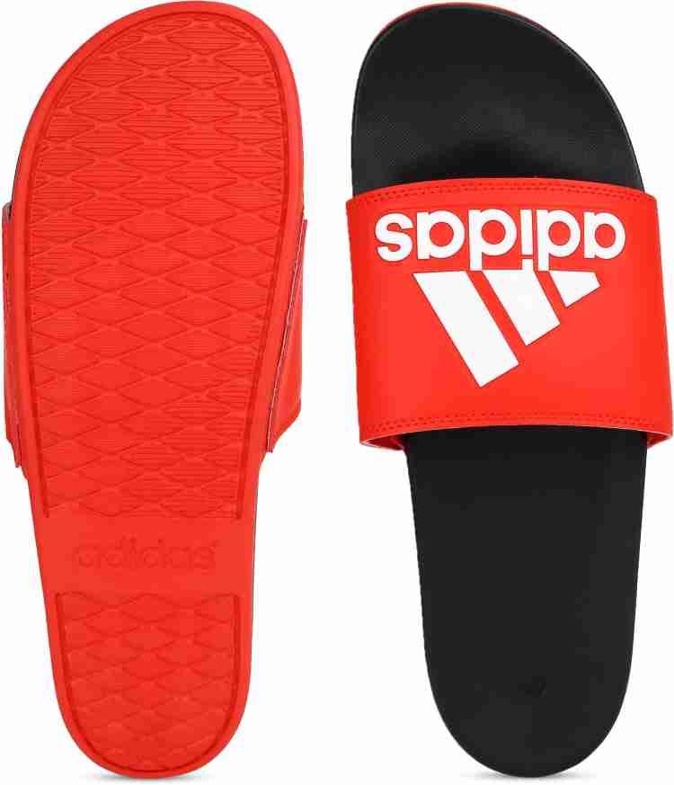 Adidas comfort slides online red