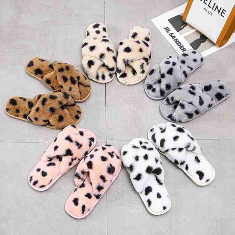 Womens cheap slippers leopard