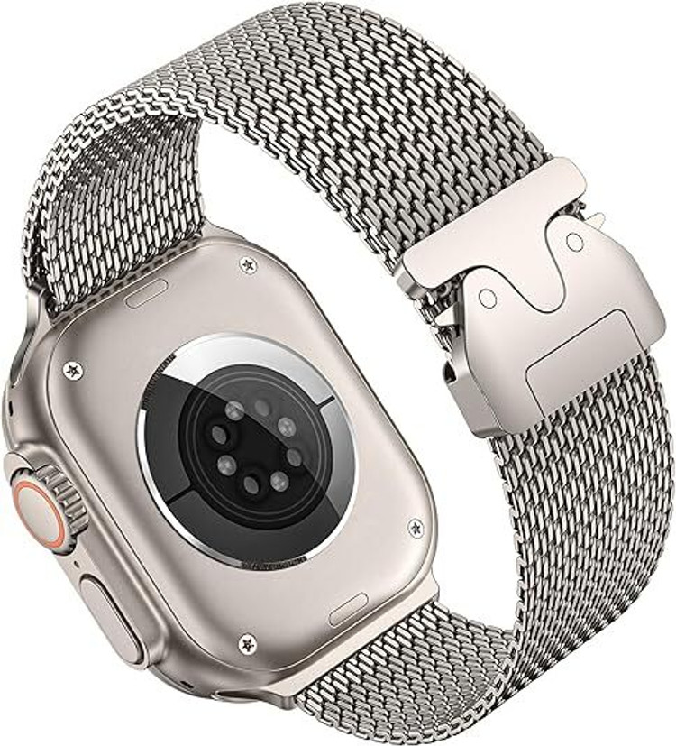 Apple Watch メタルケース　カバー　ステンレスバンド　シルバーG1