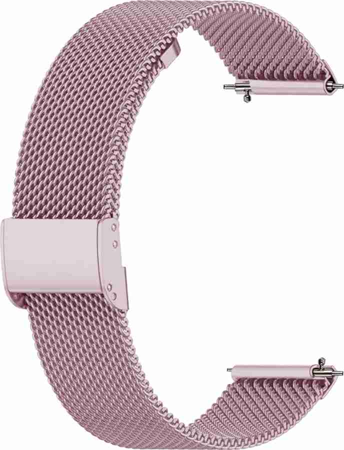 ACM Watch Strap Adjustable Metal for Tagg Verve Max Buzz Smartwatch Belt Rose Pink Smart Watch Strap Price in India Buy ACM Watch Strap Adjustable Metal for Tagg Verve Max Buzz