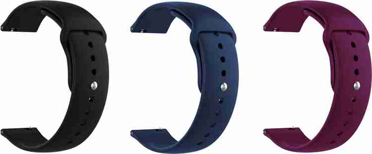 ACM Pack of 3 Watch Strap for Garmin Vivoactive 3 Music Black