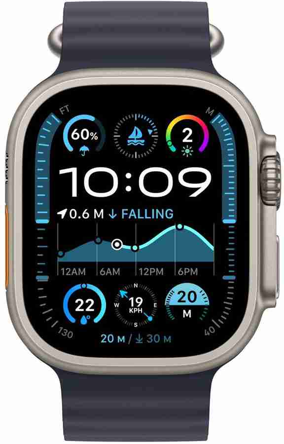 Apple Watch Ultra 2 GPS + Cellular 49mm Natural Titanium with Navy 