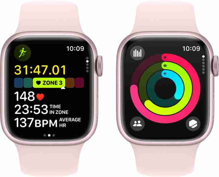 Apple Watch Series 9 GPS + Cellular 41mm Pink Case & Light Pink 