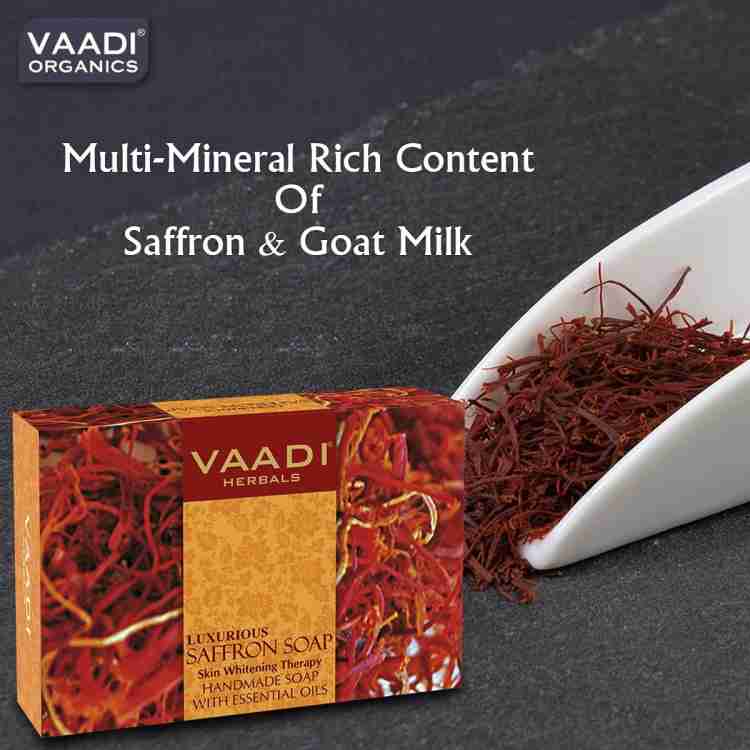 VAADI HERBALS Pack of 3 Luxurious Saffron Soap Skin Whitening