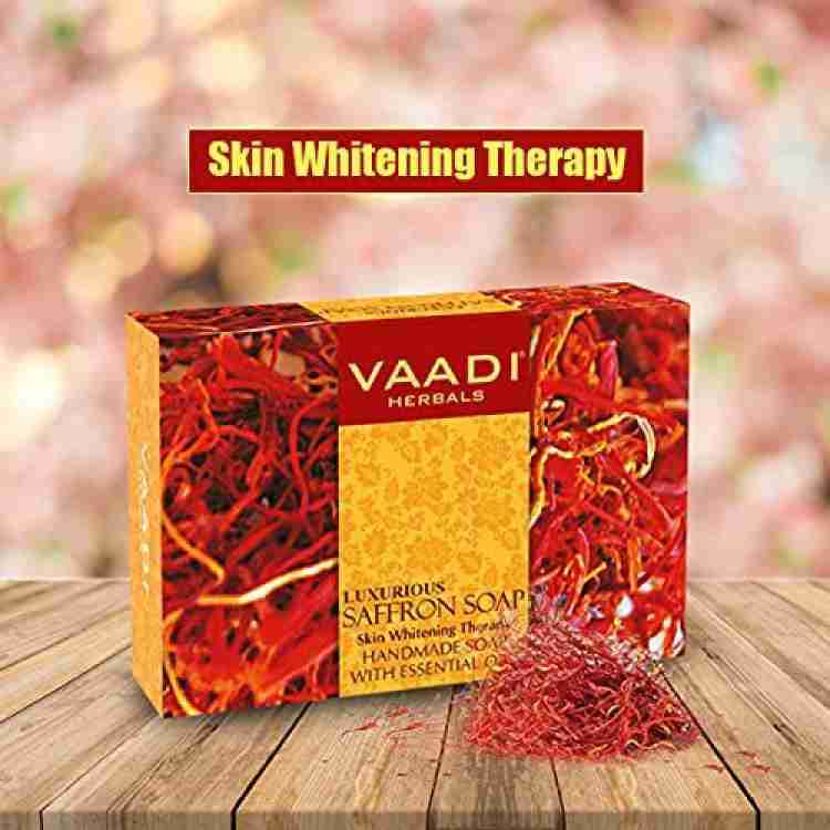 VAADI HERBALS Pack of 3 Luxurious Saffron Soap Skin Whitening