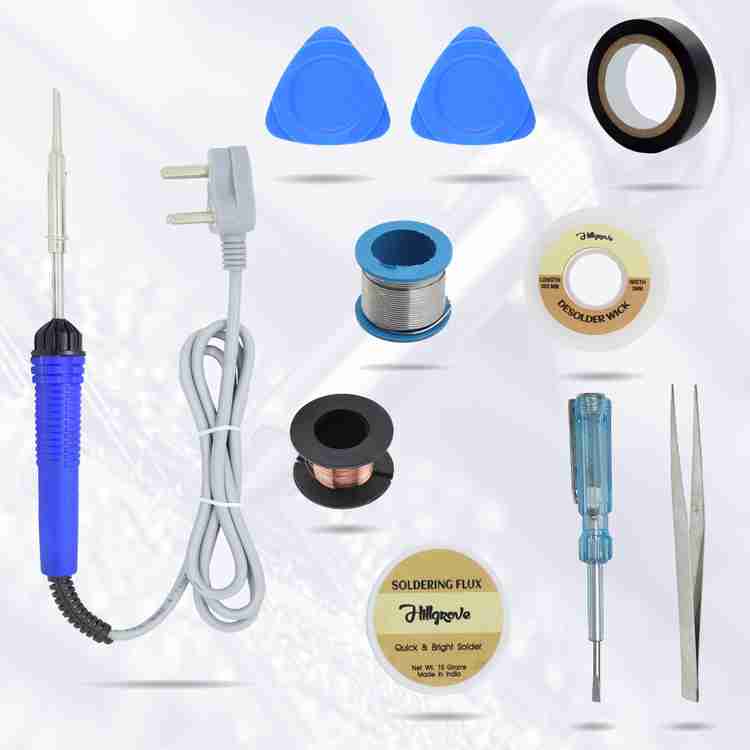 Hillgrove HGVE6M1 25W 9in1 Soldering Iron Kit Pencil Type Corded