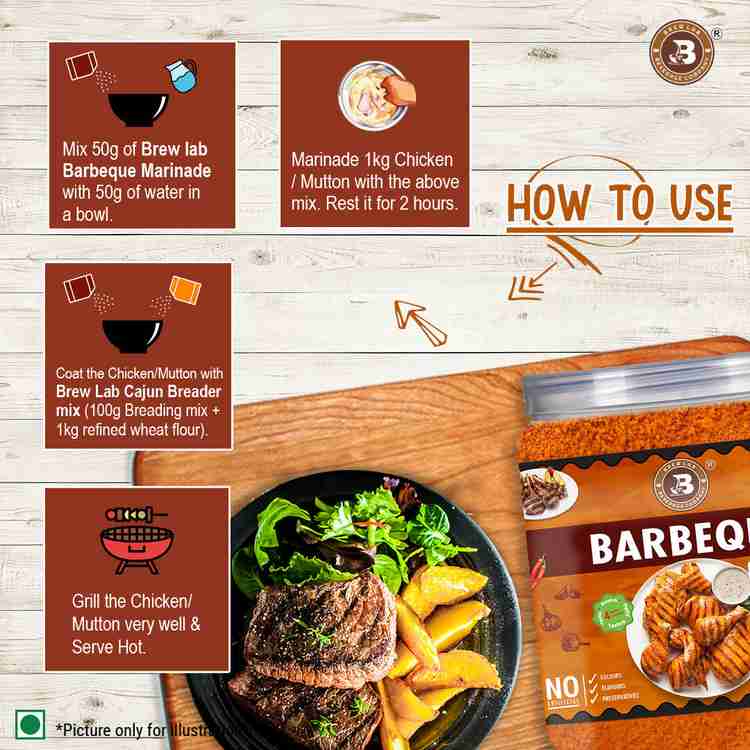 Brew Lab Barbeque Marinade Instant Masala For Marinating Chicken Mutton Fish Price in India Buy Brew Lab Barbeque Marinade Instant Masala For Marinating Chicken Mutton Fish online at Flipkart