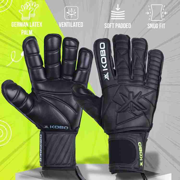 Kobo black goalkeeper gloves best sale