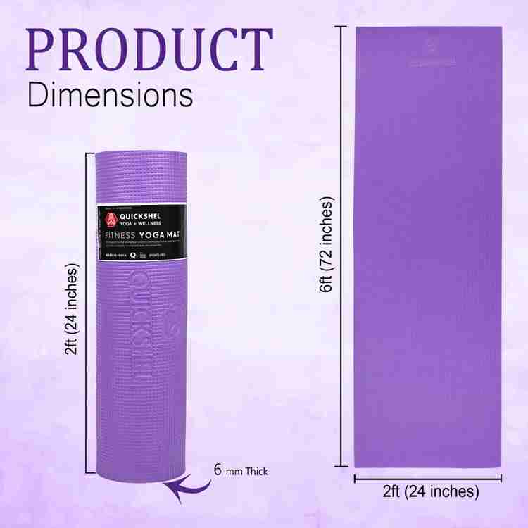 Quick Shel 10MM PREMIUM QUALITY YOGA MAT Purple 10 mm Yoga Mat
