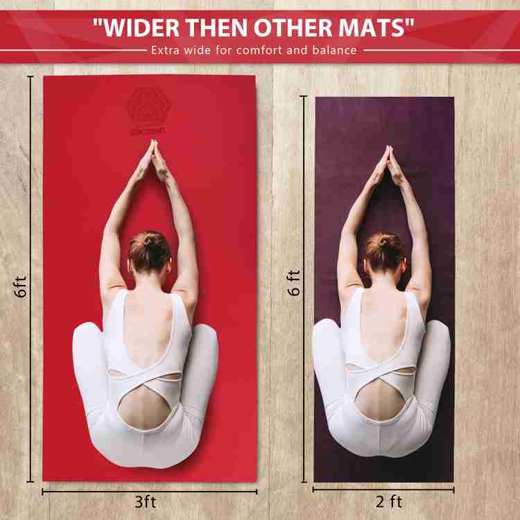 Quick Shel Extra Large 3ft x 6ft Anti skid Non Toxic Phthalate Free Just like TPE Red 6 mm Yoga Mat Buy Quick Shel Extra Large 3ft x 6ft Anti skid