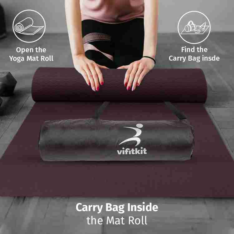 VIFITKIT Yoga Mat with Free Bag Anti Skid Yoga mat for Gym Workout