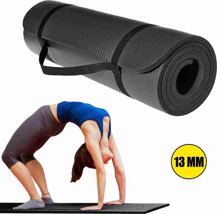 Strauss Extra Thick Yoga Mat with Carrying Strap, Exercise mat
