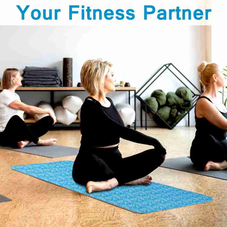 YOGTAPAS Anti skid Printed design Yoga mat for Women/ Men/ Exercise Mat for  Yoga, Workout Blue 4 mm Yoga Mat - Buy YOGTAPAS Anti skid Printed design  Yoga mat for Women/ Men/