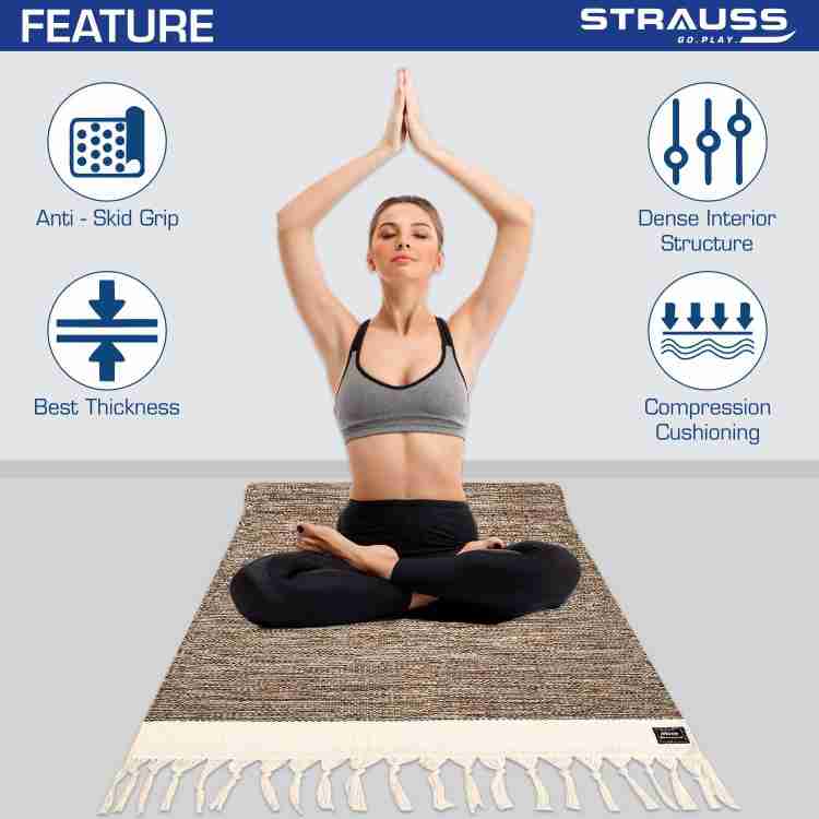 Anti skid cotton yoga mat top