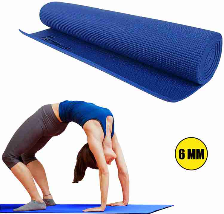 Strauss Anti Skid Solid Pvc Yoga Mat With Carry Bag Exercise Mat