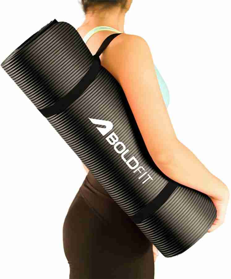 BOLDFIT for Men 8mm Women Nbr Yoga Mat Exercise Mat Workout Gym Carry Strap Black 8 mm Yoga Mat Buy BOLDFIT for Men 8mm Women Nbr Yoga Mat Exercise Mat Workout